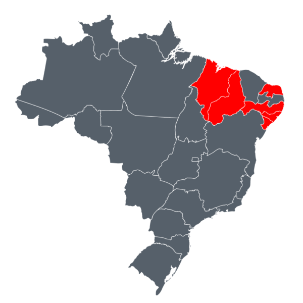 Estados de Atuação OCM Engenharia - Sergipe, Alagoas, Pernambuco, Rio Grande do Norte, Piauí, Maranhão